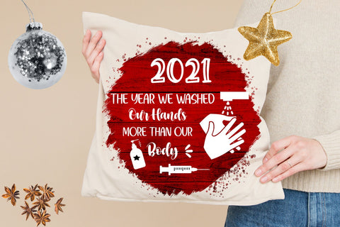 2021 Year We Washed Hands Christmas Ornament Sublimation Sublimation Happy Printables Club 