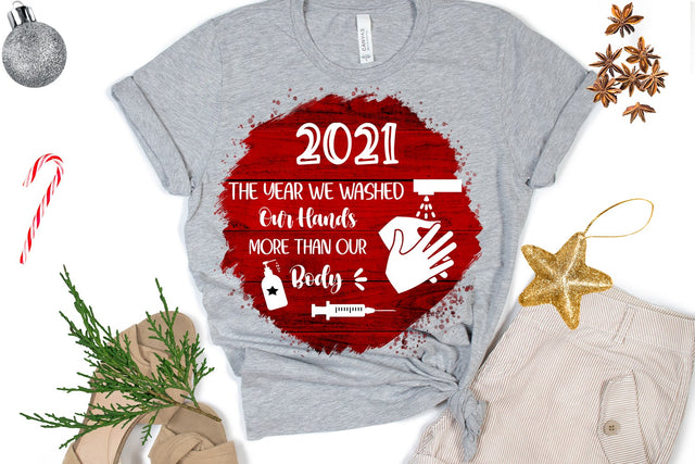 2021 Year We Washed Hands Christmas Ornament Sublimation Sublimation Happy Printables Club 