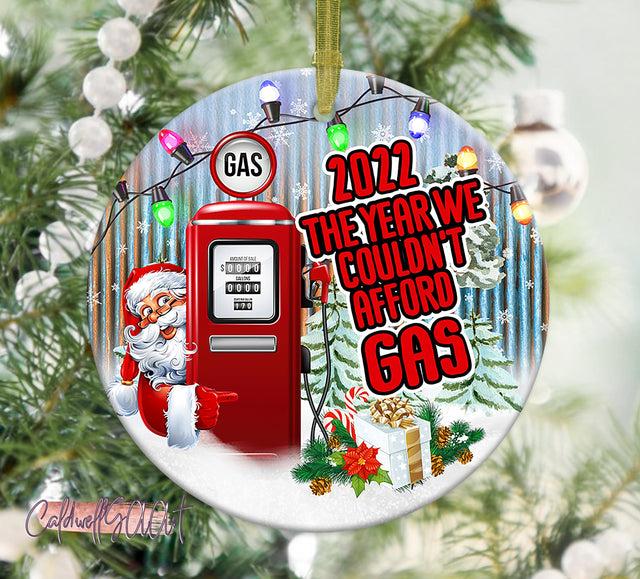 2022 Afford Gas Pump Ornament Sublimation Designs Template- 2022 Year End Sublimation Ornament Digital Download Sublimation CaldwellArt 