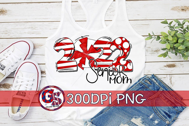 2022 Cheer Mom Red Black White PNG for Sublimation Sublimation Greedy Stitches 