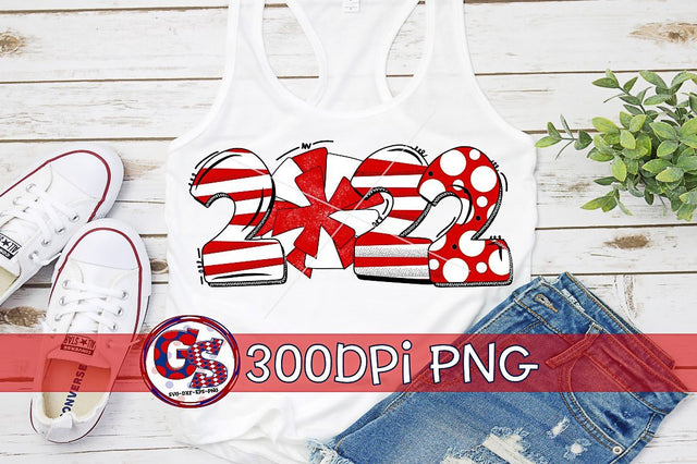 2022 Cheer Red Black White PNG for Sublimation Sublimation Greedy Stitches 