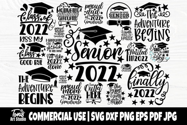 2022 Graduation SVG Bundle, Class of 2022 Svg, Png SVG TonisArtStudio 