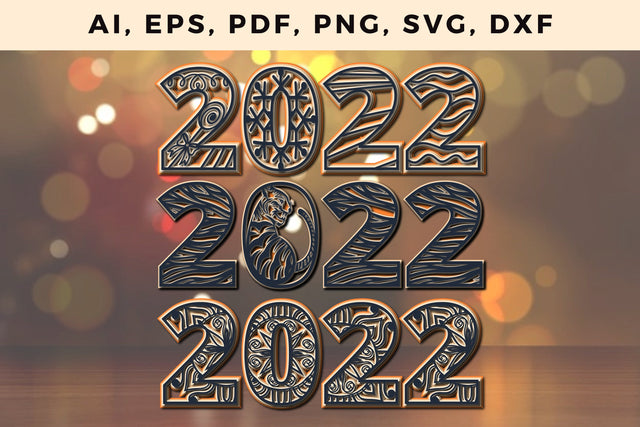 2022 New Year Layer Cut File SVG bundle SVG MD JOYNAL ABDIN 