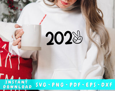 2022 Peace Sign SVG, New Year 2022 SVG, Happy New Year SVG, 2022 Peace Sign PNG SVG HappyDesignStudio 