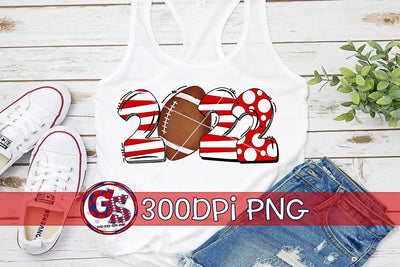 2022 Senior Football Red PNG for Sublimation Sublimation Greedy Stitches 