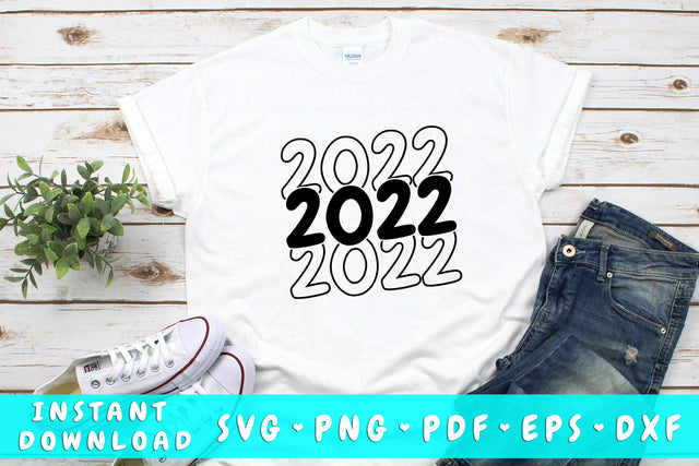 2022 SVG, New Year 2022 SVG Cut File SVG HappyDesignStudio 