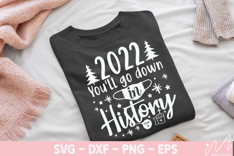 2022 you'll go down in history svg, History of 2022 svg, Memorable year of 2022, Covid vaccine year, Face mask svg, Cricut, wine tumbler svg SVG Isabella Machell 