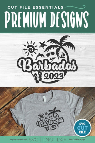 2023 Barbados svg - Barbados Vacation or Trip Design SVG SVG Cut File 