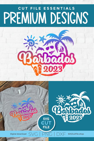 2023 Barbados svg - Barbados Vacation or Trip Design SVG SVG Cut File 