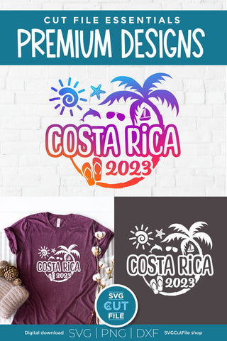 2023 Costa Rica svg - Costa Rica Vacation or Trip Design SVG SVG Cut File 