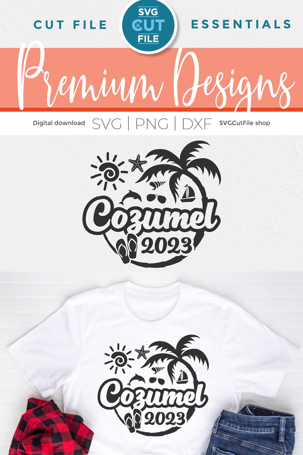 2023 Cozumel svg - Cozumel Mexico Vacation or Trip Design - So Fontsy