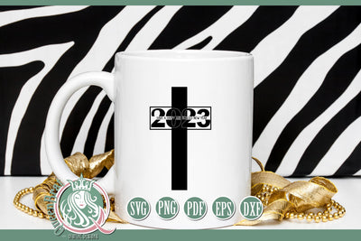 2023 Cross New Years SVG SVG QueenBrat Digital Designs 