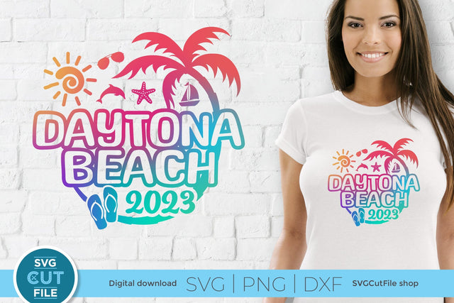 2023 Daytona Beach svg - Daytona Beach Florida Vacation or Trip Design SVG SVG Cut File 
