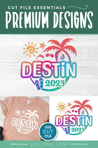 2023 Destin Florida svg - Destin FL Vacation or Trip Design SVG SVG Cut File 