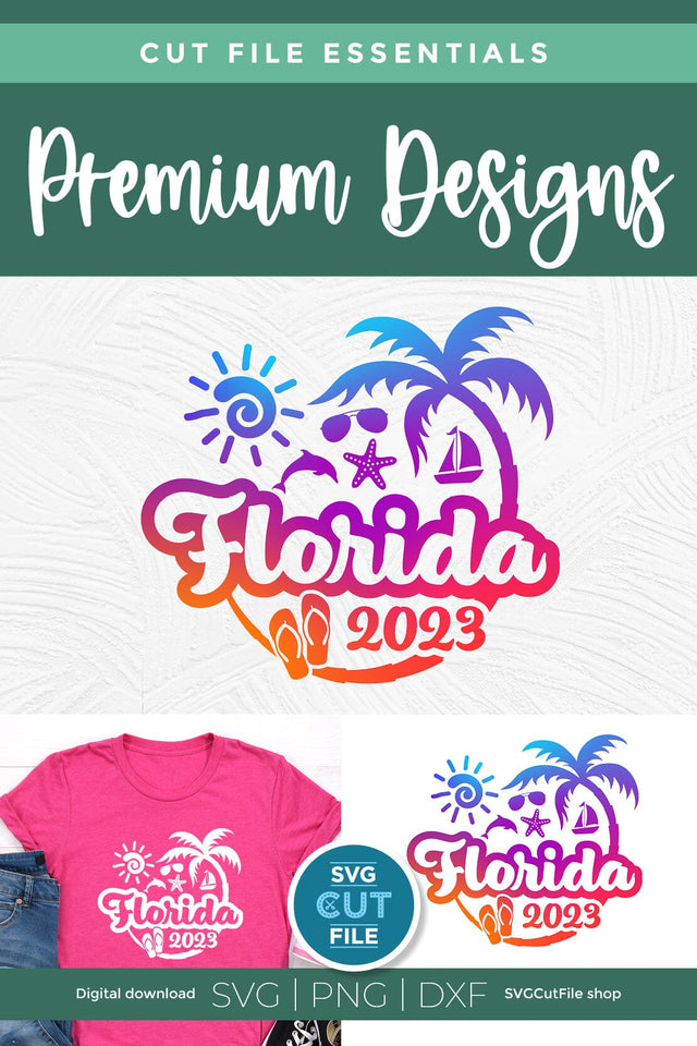 2023 Florida svg - Great for a Florida Vacation or Trip SVG SVG Cut File 