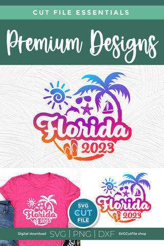 2023 Florida svg - Great for a Florida Vacation or Trip SVG SVG Cut File 