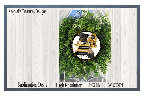 2023 Graduation Wreath Attachment, Star Background, PNG Sublimation Design, Digital Download, Graduation Décor, Graduation Celebration Sublimation Keepsake Treasures Designs LLC. 