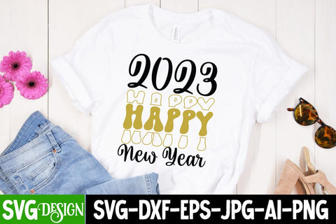2023 Happy New Year SVG Cut File , 2023 Happy New Year SVG Quotes SVG BlackCatsMedia 