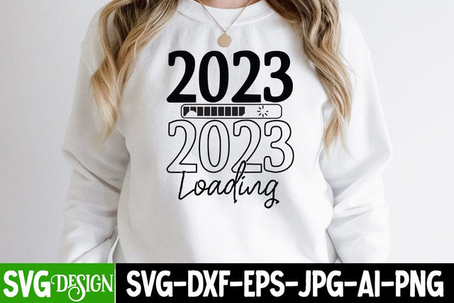 2023 Loading SVG Cut File , Happy New Year SVG Cut File SVG BlackCatsMedia 