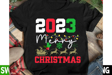 2023 Merry Christmas SVG Cut File, 2023 Merry Christmas Sublimation Design, Christmas SVG Cut File, Christmas SVG Quotes, Merry Christmas SVG Design, Christnmas Sublimation PNG SVG BlackCatsMedia 