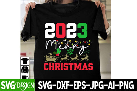 2023 Merry Christmas SVG Cut File, 2023 Merry Christmas Sublimation Design, Christmas SVG Cut File, Christmas SVG Quotes, Merry Christmas SVG Design, Christnmas Sublimation PNG SVG BlackCatsMedia 