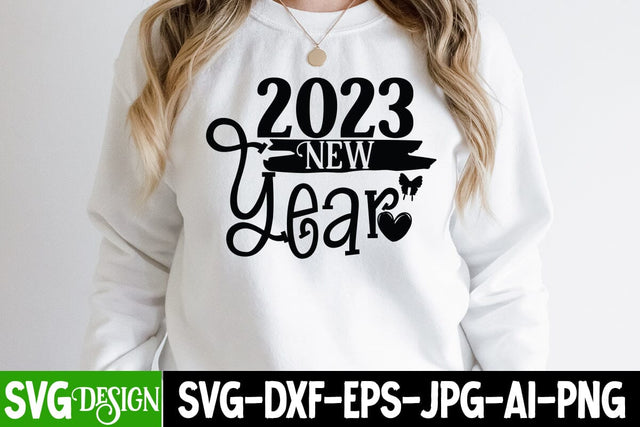 2023 New Year SVG Cut File , Happy New Year SVG Cut File SVG BlackCatsMedia 
