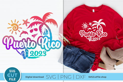 2023 Puerto Rico svg - Puerto Rico Vacation or Trip Design SVG SVG Cut File 