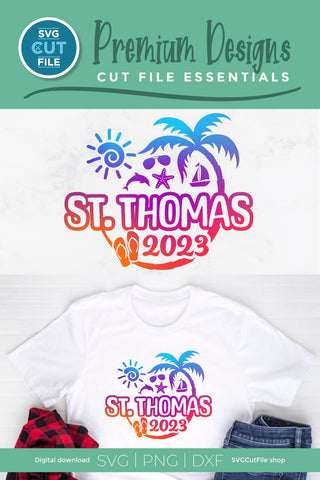 2023 St. Thomas svg - St. Thomas Vacation or Trip Design SVG SVG Cut File 