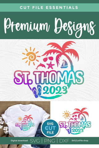 2023 St. Thomas svg - St. Thomas Vacation or Trip Design SVG SVG Cut File 