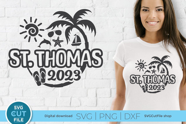 2023 St. Thomas svg - St. Thomas Vacation or Trip Design SVG SVG Cut File 