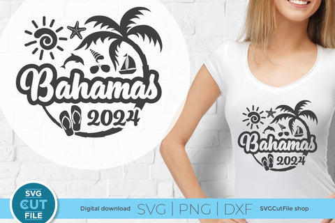 2024 Bahamas svg - Bahamas Vacation or Trip Design SVG SVG Cut File 