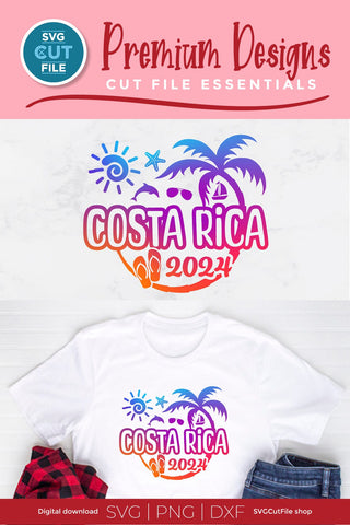 2024 Costa Rica svg - Costa Rica Vacation or Trip Design SVG SVG Cut File 