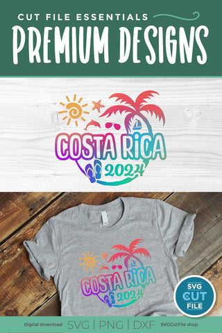 2024 Costa Rica svg - Costa Rica Vacation or Trip Design SVG SVG Cut File 