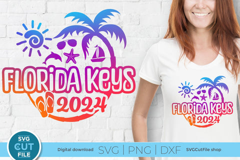 2024 Florida Keys svg - Great for a 2024 Florida Vacation or Trip SVG SVG Cut File 