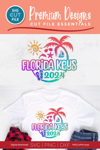 2024 Florida Keys svg - Great for a 2024 Florida Vacation or Trip SVG SVG Cut File 