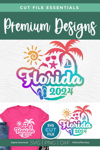 2024 Florida svg - Great for a Florida Vacation or Trip SVG SVG Cut File 