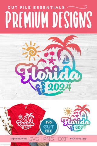 2024 Florida svg - Great for a Florida Vacation or Trip SVG SVG Cut File 
