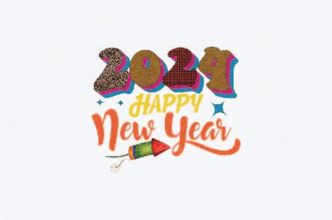 2024 Happy New Year Sublimation SVGArt 