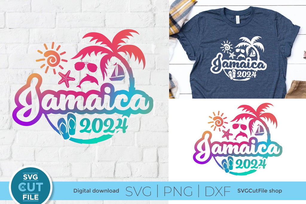 2024 Jamaica svg - Jamaica Vacation or Trip Design - So Fontsy