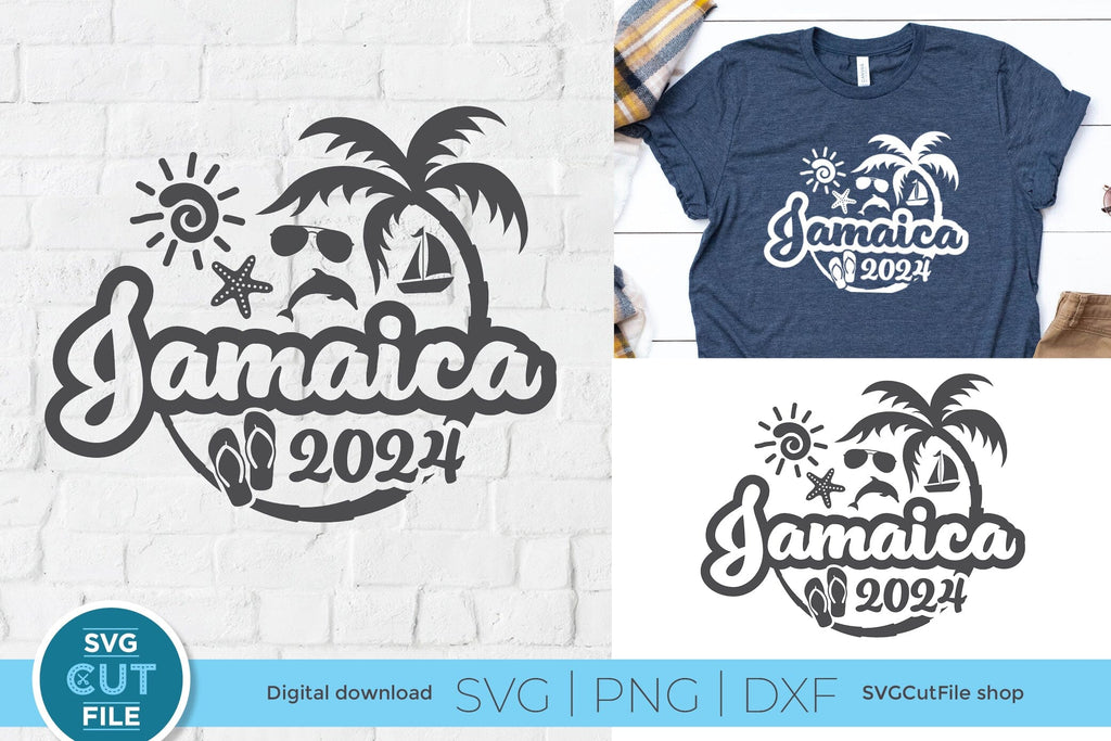 2024 Jamaica svg - Jamaica Vacation or Trip Design - So Fontsy