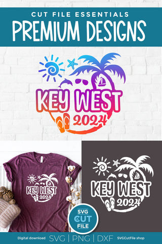 2024 Key West svg - Key West Florida Vacation or Trip SVG SVG Cut File 