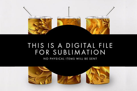 20oz 3D Sunflower Skinny Tumbler PNG Sublimation Sublimation Freeling Design House 