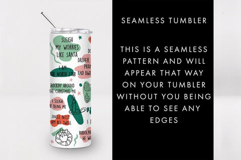 20oz Christmas Affirmations Skinny Tumbler SVG PNG SVG Freeling Design House 