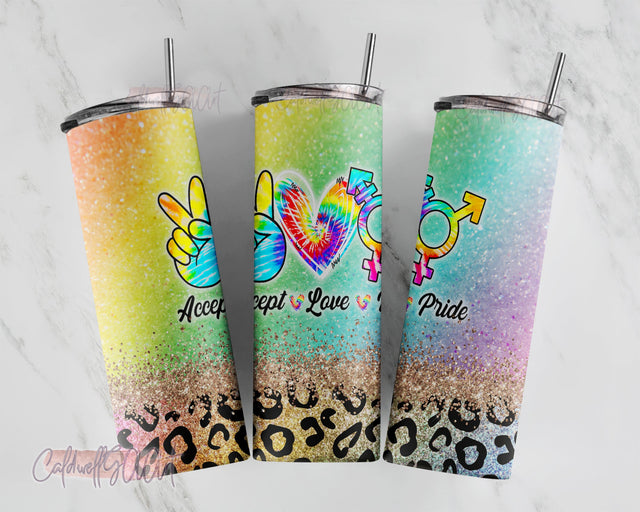 20oz skinny Coffee gay pride rainbow glitter tumbler design, Sublimation Digital Download, PNG 20oz wrap Sublimation CaldwellArt 