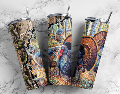 20oz Skinny Sublimation, Camouflage, Turkey, Sublimation Design Download Tumbler PNG Sublimation CaldwellArt 
