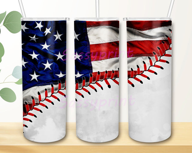 20oz Skinny Tumbler Baseball Leopard Designs Template Straight PNG File Download baseball life sport tumbler design American flag Sublimation sassyprint 