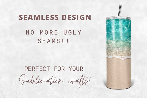 20oz Skinny Tumbler Beach Summer PNG Sublimation Designs Sublimation TumblersByPhill 