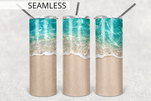 20oz Skinny Tumbler Beach Summer PNG Sublimation Designs Sublimation TumblersByPhill 