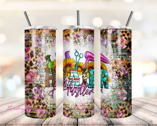 20oz Skinny Tumbler Design, Hair Hustler Tumbler, Roses Png, Rock Png, Hair, Western Design, Tumbler png, Skinny Tumbler wrap 20 oz PNG, Digital download Sublimation TrendingDesign 