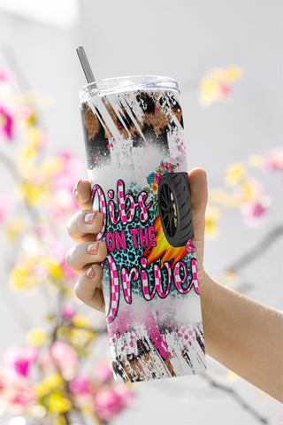 20oz Skinny Tumbler Dibs on the Driver, Race Track Sublimation Designs Temp Straight PNG, Race Track Junkie Tumbler, Racerlife Sublimation CaldwellArt 